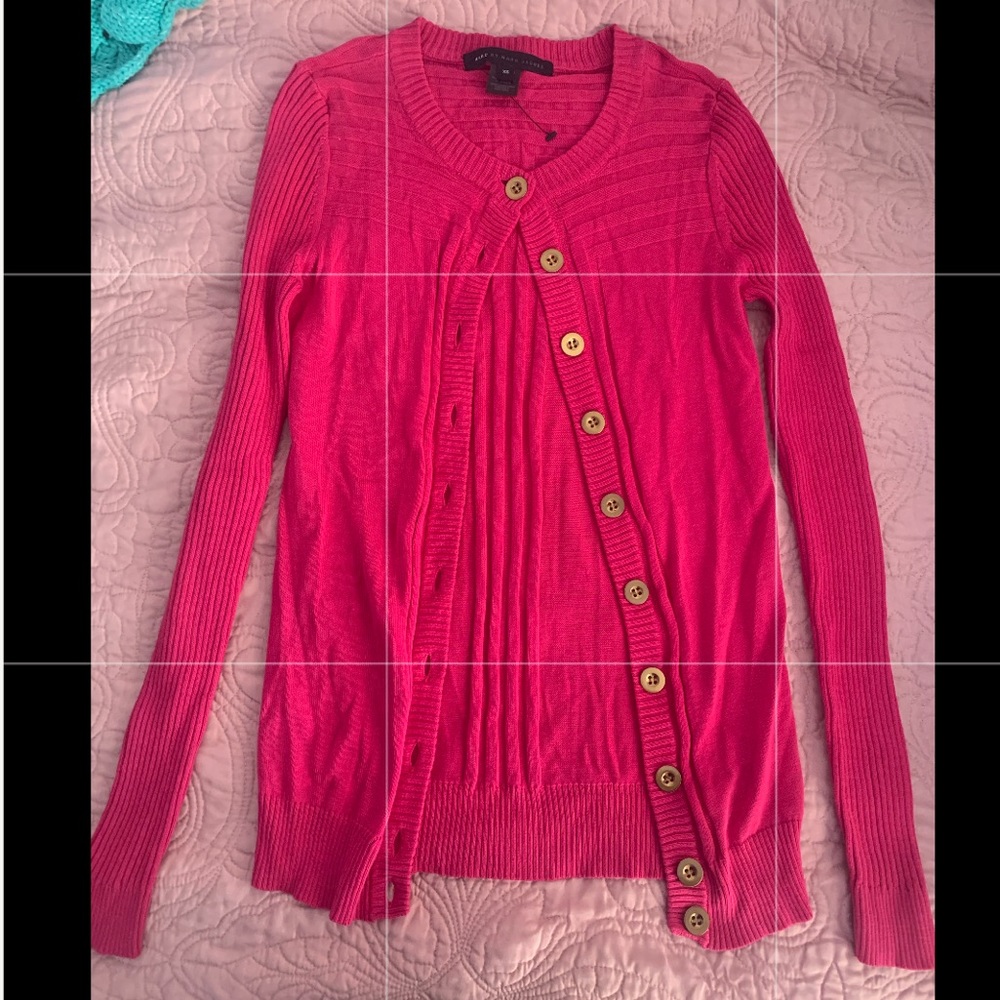 Marc by Marc Jacobs magenta cardigan
